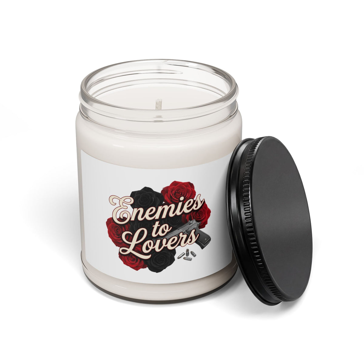Enemies to Lovers Scented Soy Candle – 9oz Romantic Rose Aromatherapy