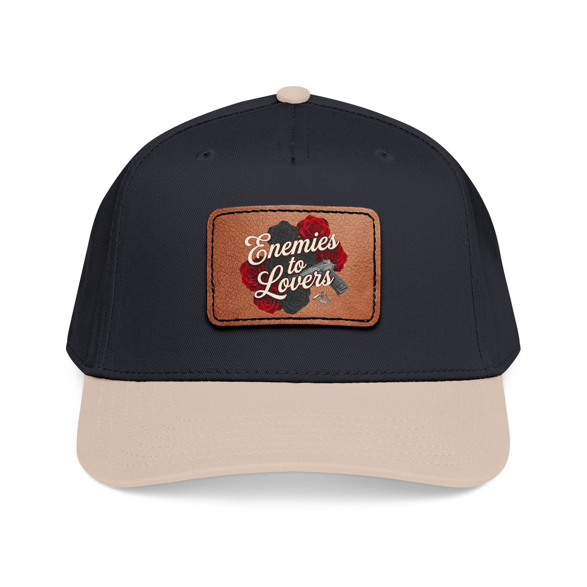 Enemies to Lovers Leather Patch Baseball Cap — Romantic Novelty Trucker Hat