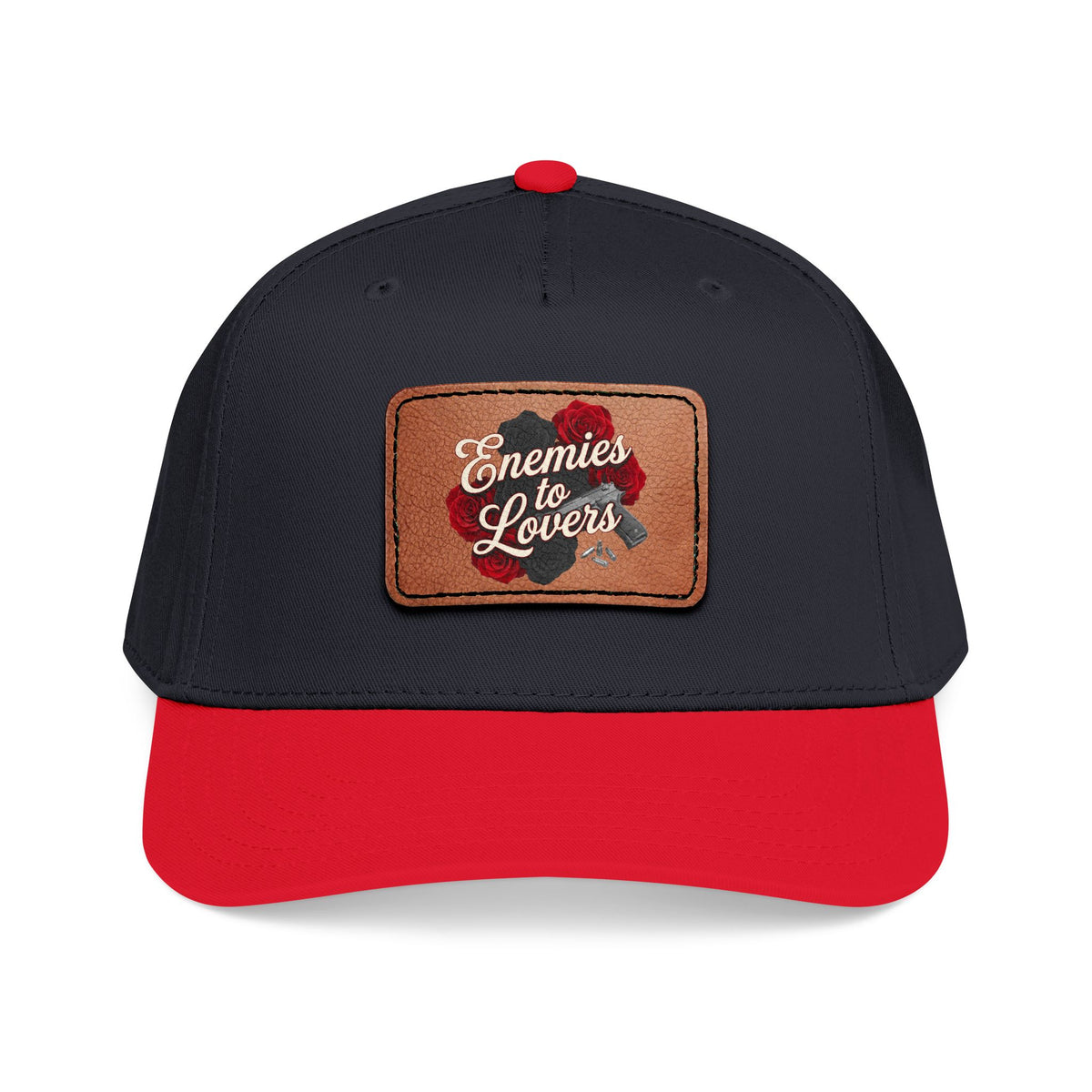 Enemies to Lovers Leather Patch Baseball Cap — Romantic Novelty Trucker Hat