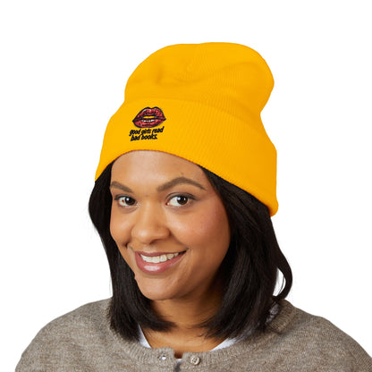 Embroidered 'Good Girls Read Bad Books' Cuffed Beanie