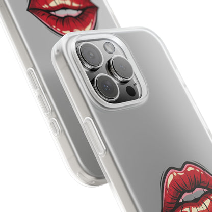 Phone Case — 'Good Girls Read Bad Books' Red Lips Slim Flexi Case