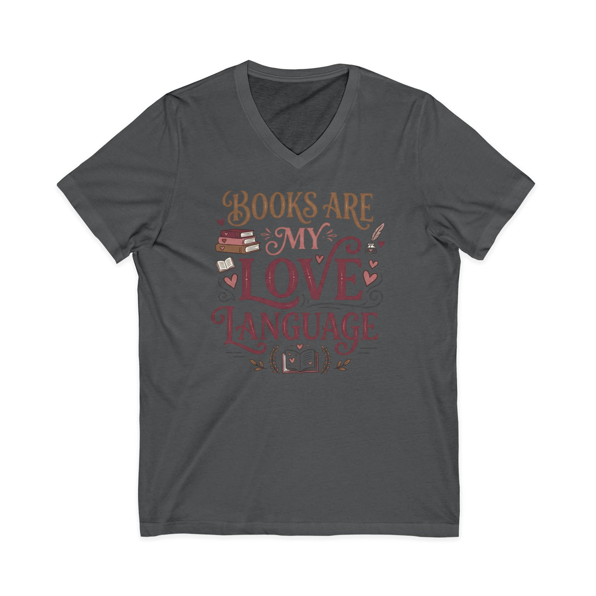 Books Are My Love Language V-Neck Tee