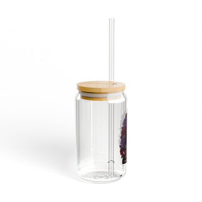 Book Stack and Black Cat Dark Romance Glass Tumbler