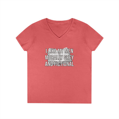Morally Grey V-Neck Tee