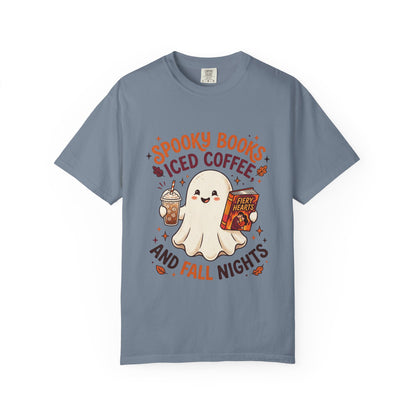 Spooky Books, Iced Coffee and Fall Nights T-Shirt