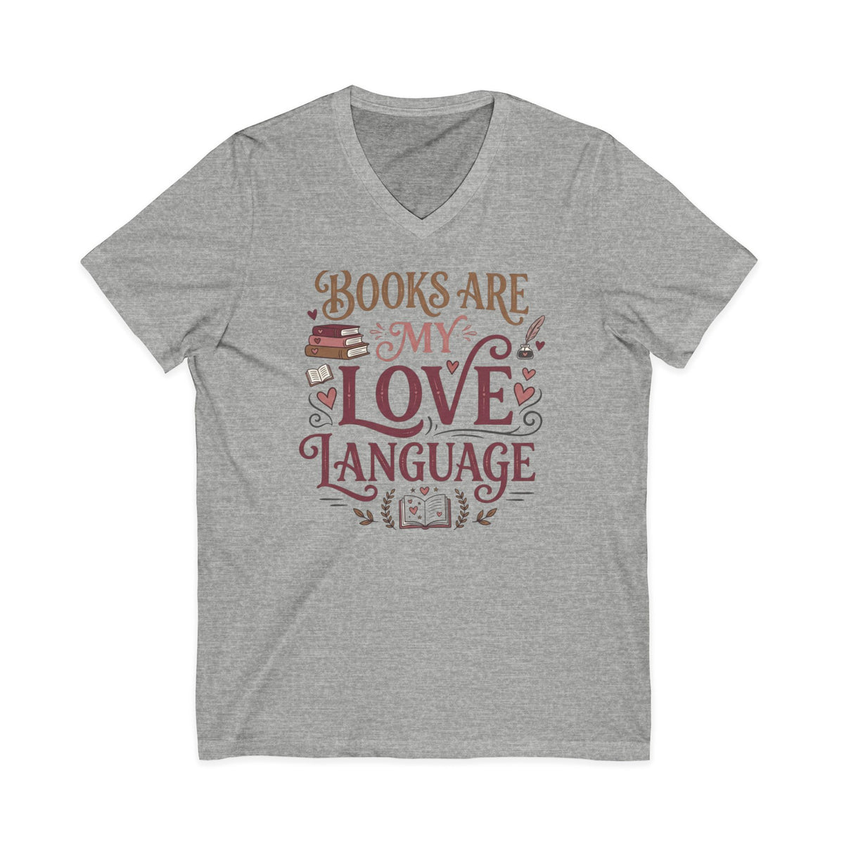 Books Are My Love Language V-Neck Tee