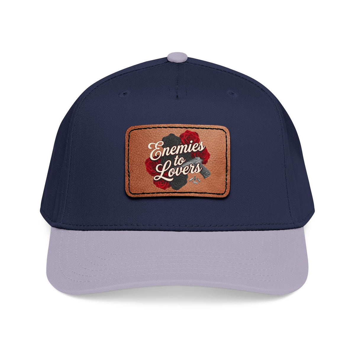 Enemies to Lovers Leather Patch Baseball Cap — Romantic Novelty Trucker Hat