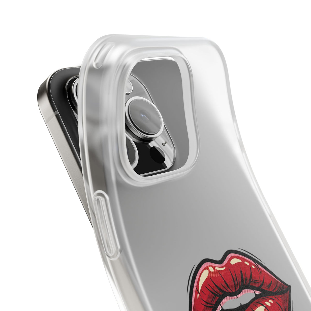 Phone Case — 'Good Girls Read Bad Books' Red Lips Slim Flexi Case