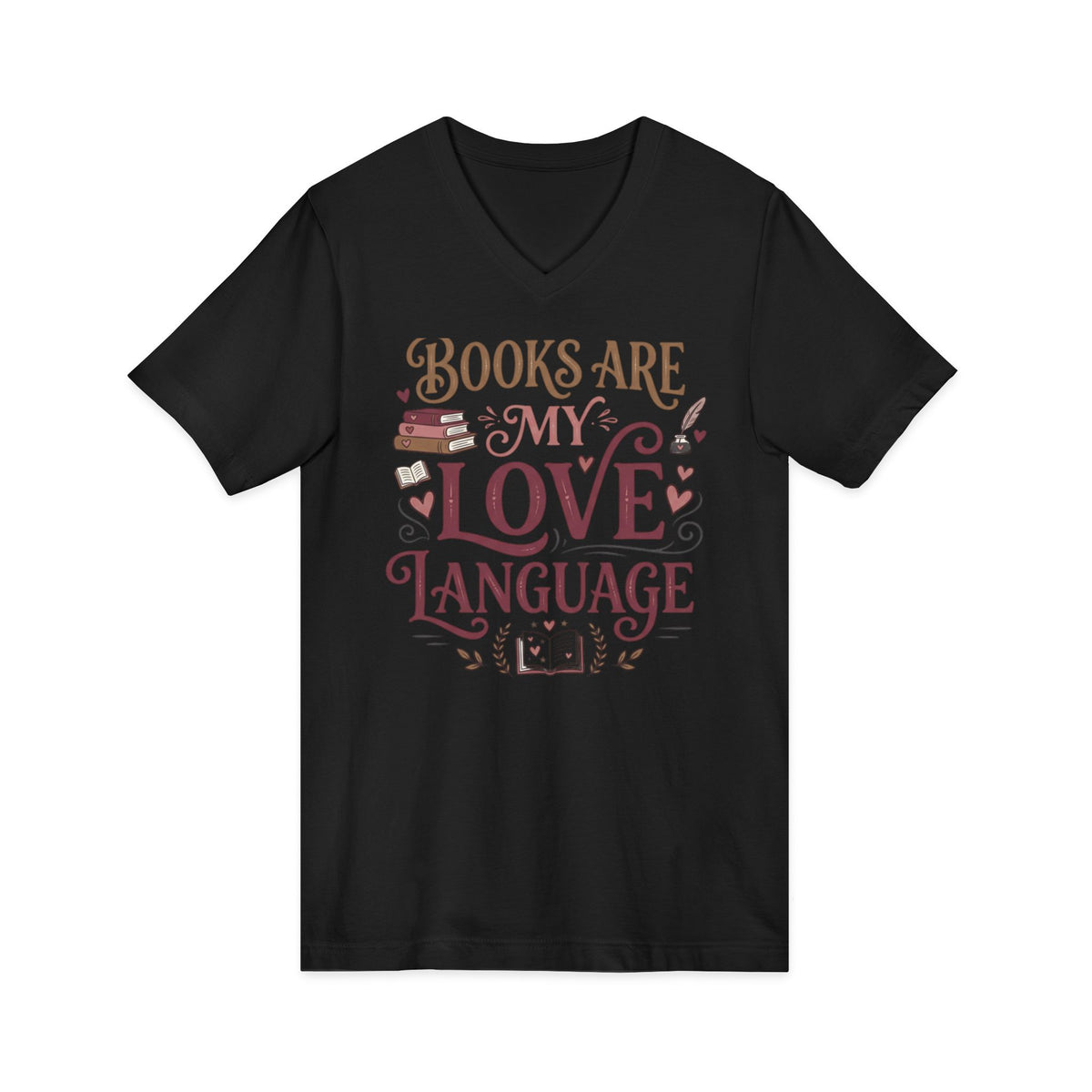 Books Are My Love Language V-Neck Tee