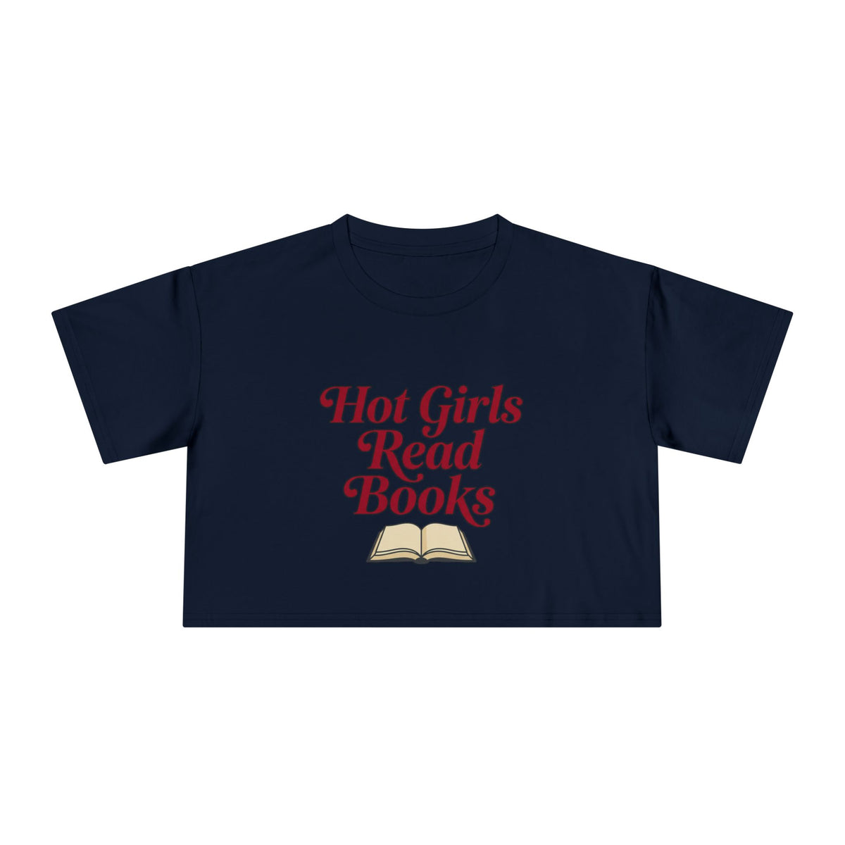 Hot Girls Read Books Crop Tee — Booklover Graphic Shirt