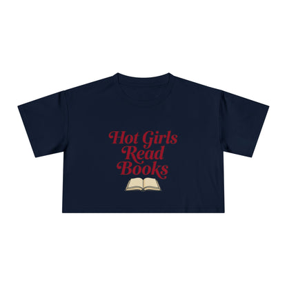 Hot Girls Read Books Crop Tee — Booklover Graphic Shirt