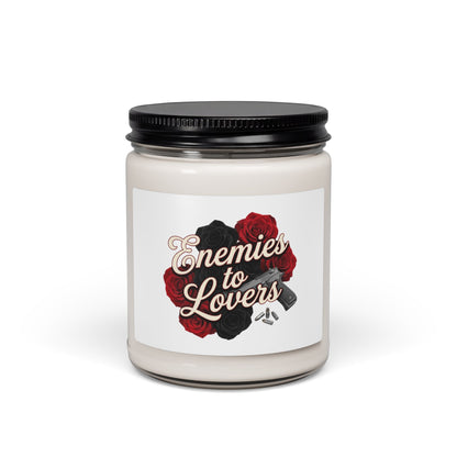 Enemies to Lovers Scented Soy Candle – 9oz Romantic Rose Aromatherapy