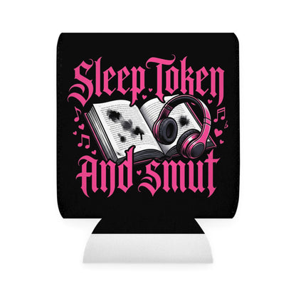 Can Cooler — "Sleep, Token, And Smut" Pink Gothic Book & Headphones Design