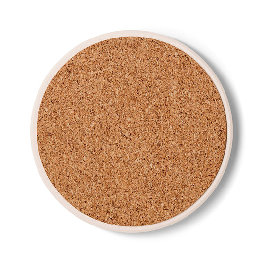 Ceramic Coaster — "Spooky Books, Iced Coffee, and Fall Nights" Cute Ghost Fall Drink Coaster