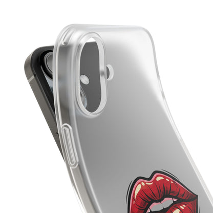 Phone Case — 'Good Girls Read Bad Books' Red Lips Slim Flexi Case