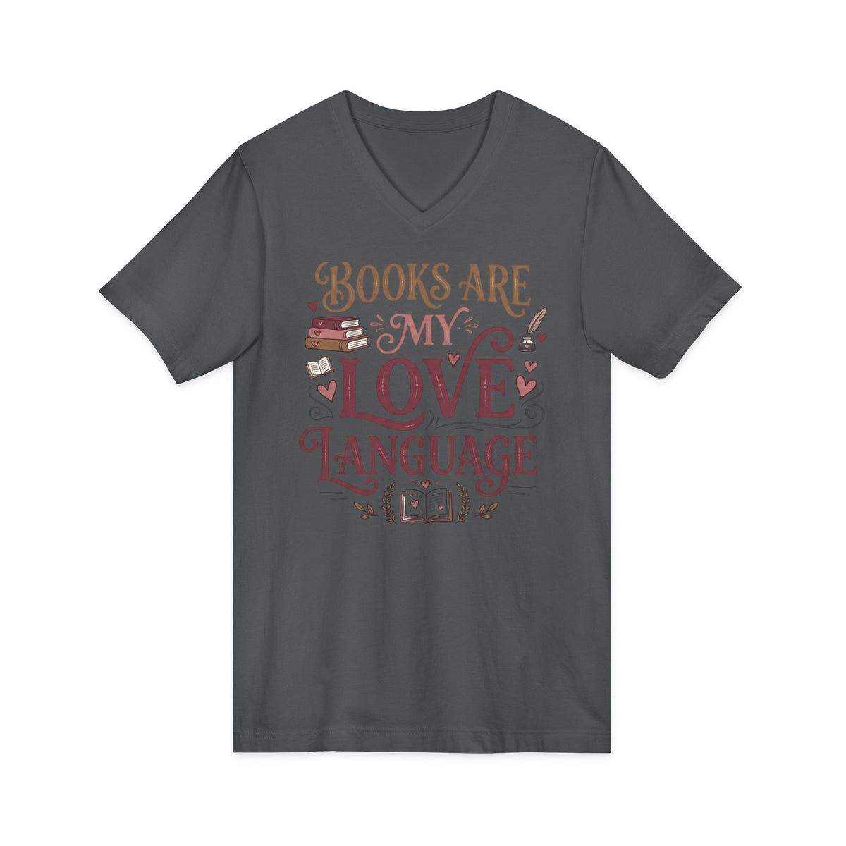 Books Are My Love Language V-Neck Tee