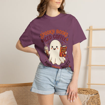 Spooky Books, Iced Coffee and Fall Nights T-Shirt