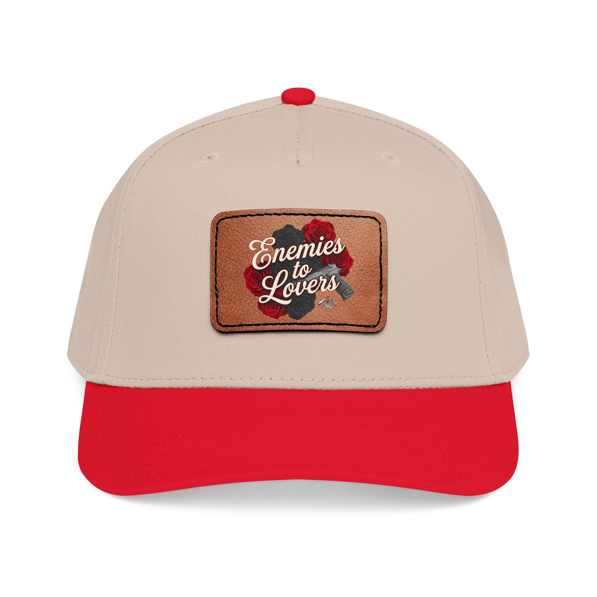 Enemies to Lovers Leather Patch Baseball Cap — Romantic Novelty Trucker Hat