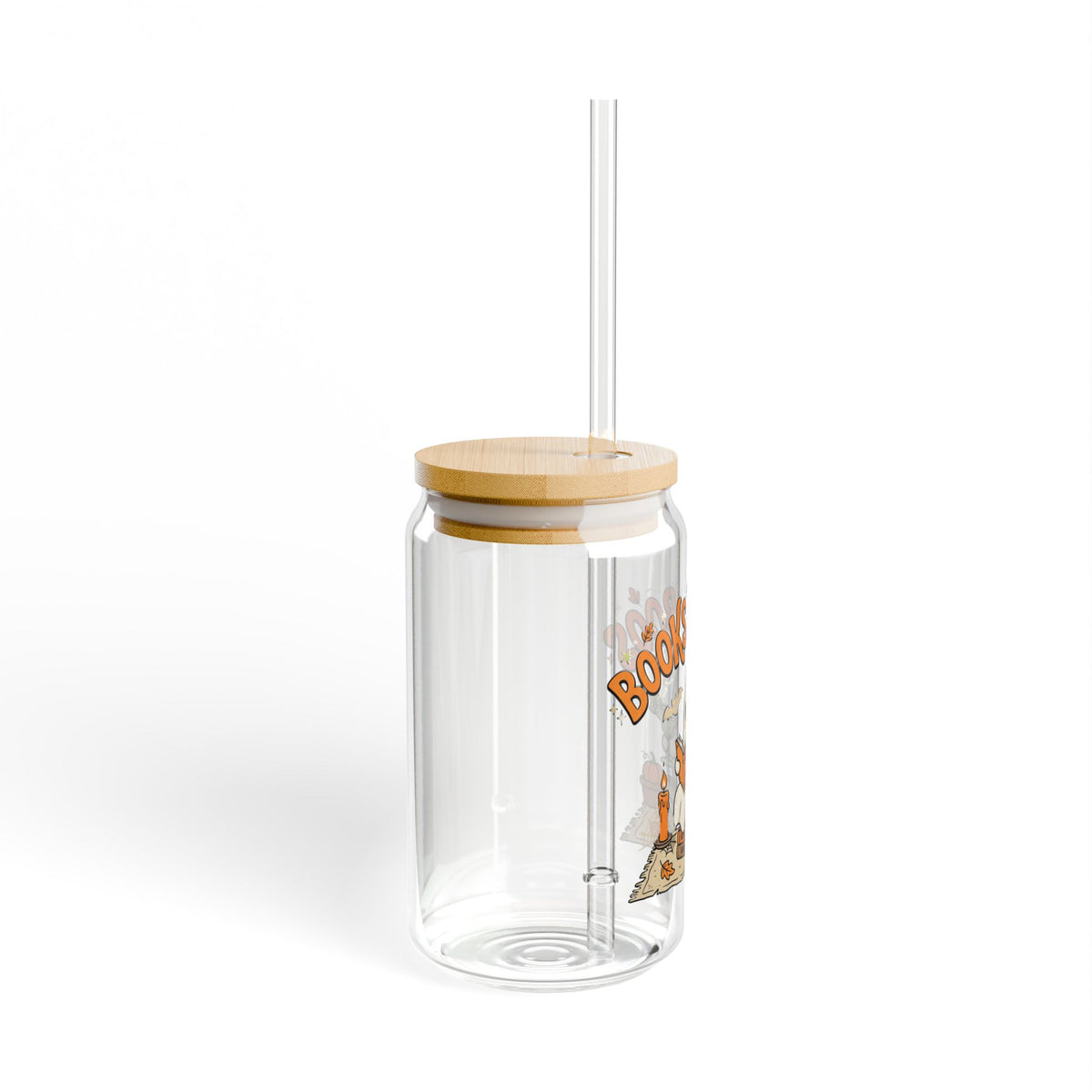 Books and Boo's Ghost Glass Sipper – 16oz Halloween Booklover Tumbler
