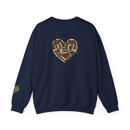 Sweatshirt — "Fall in Love with a Book" Cozy Reader Crewneck