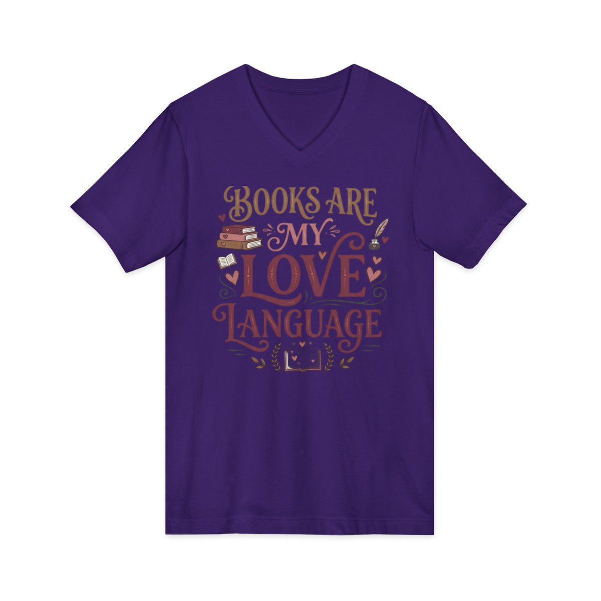 Books Are My Love Language V-Neck Tee