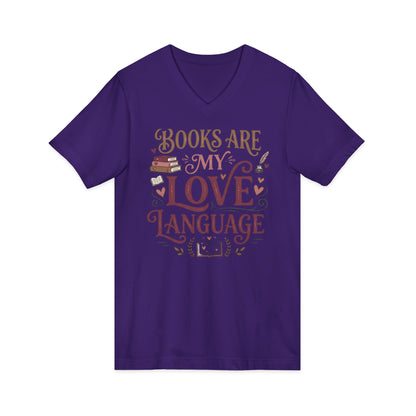 Books Are My Love Language V-Neck Tee