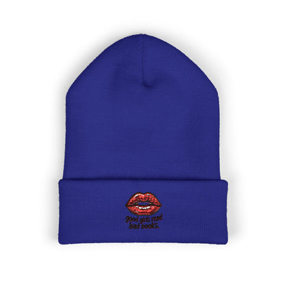 Embroidered 'Good Girls Read Bad Books' Cuffed Beanie