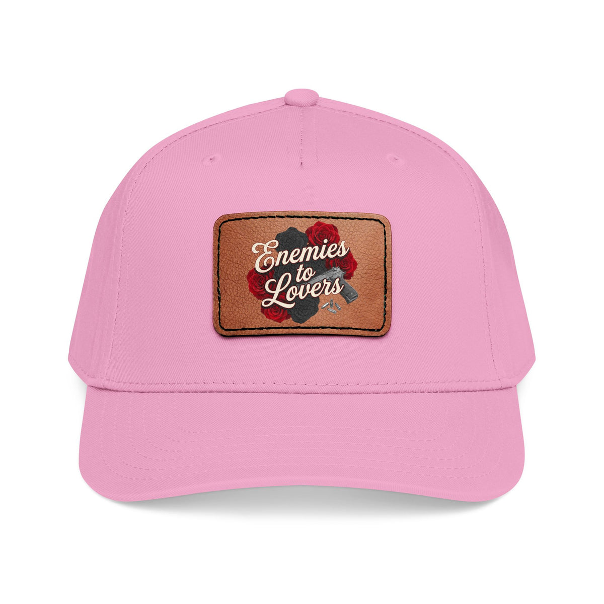 Enemies to Lovers Leather Patch Baseball Cap — Romantic Novelty Trucker Hat