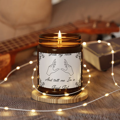 Amber Soy Candle — 'Grab My Neck and Tell Me I'm a Good Girl' Aromatherapy Jar