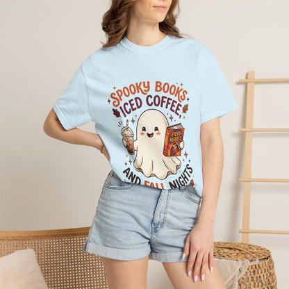 Spooky Books, Iced Coffee and Fall Nights T-Shirt