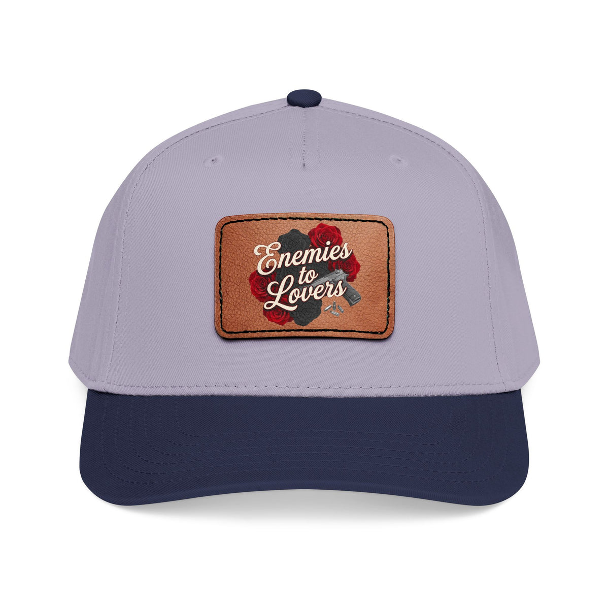 Enemies to Lovers Leather Patch Baseball Cap — Romantic Novelty Trucker Hat