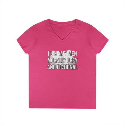 Morally Grey V-Neck Tee