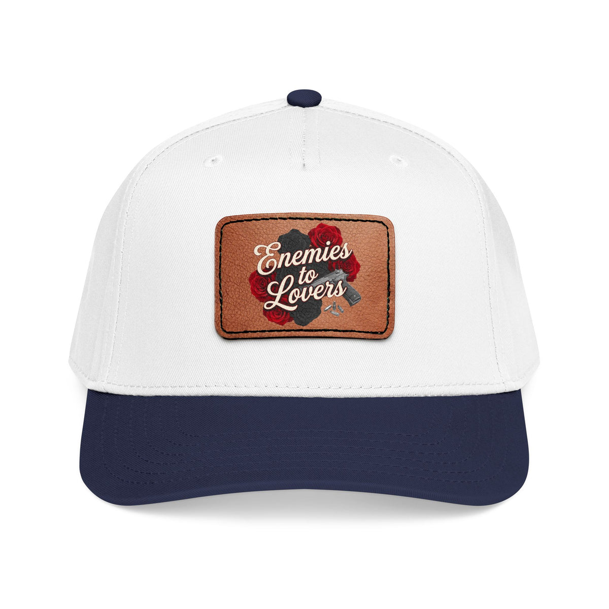Enemies to Lovers Leather Patch Baseball Cap — Romantic Novelty Trucker Hat