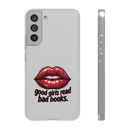 Phone Case — 'Good Girls Read Bad Books' Red Lips Slim Flexi Case