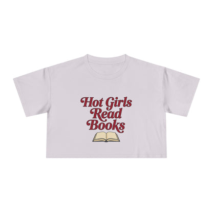 Hot Girls Read Books Crop Tee — Booklover Graphic Shirt