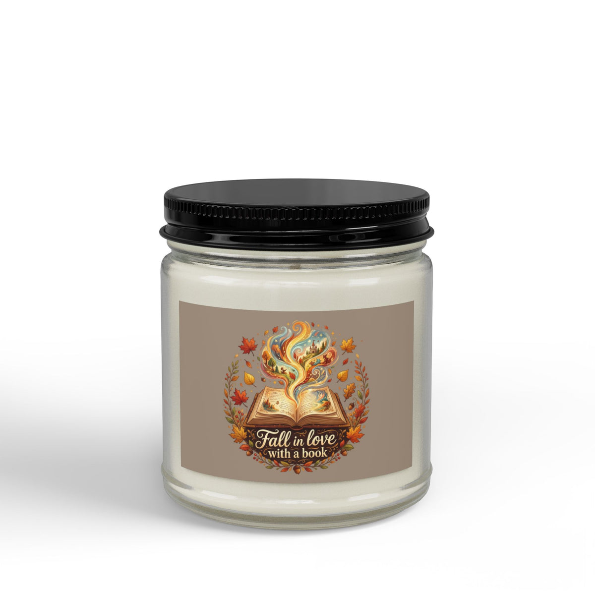 Fall in Love with a Book Soy Candle — Amber Jar Scented Candle (4oz & 9oz)