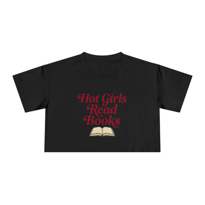 Hot Girls Read Books Crop Tee — Booklover Graphic Shirt