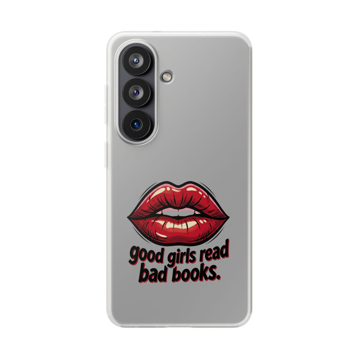 Phone Case — 'Good Girls Read Bad Books' Red Lips Slim Flexi Case