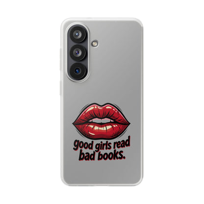 Phone Case — 'Good Girls Read Bad Books' Red Lips Slim Flexi Case