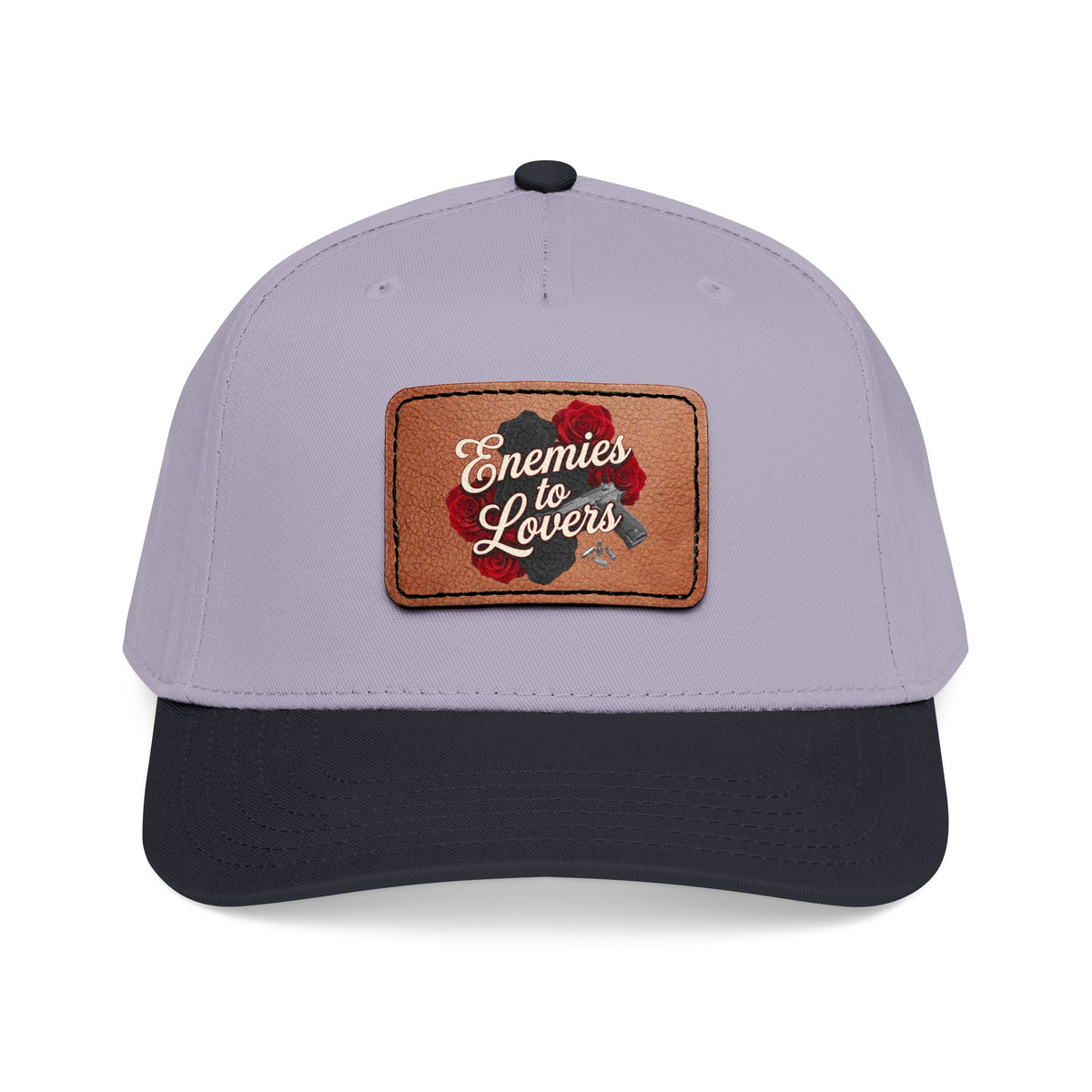 Enemies to Lovers Leather Patch Baseball Cap — Romantic Novelty Trucker Hat