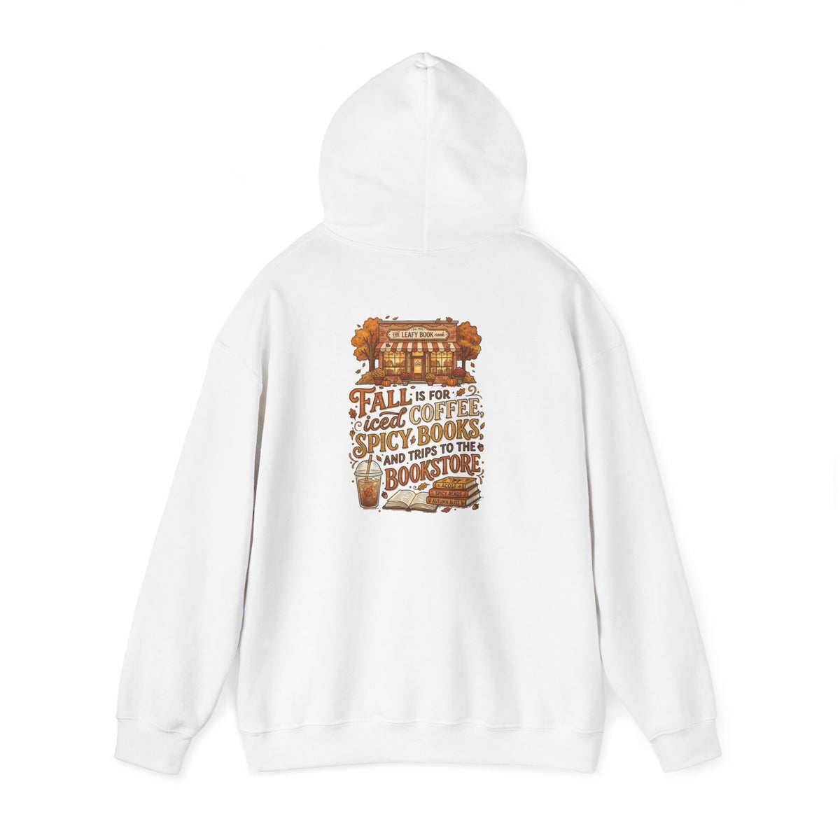 Fall Vibes Hoodie — 'Fall is for Cozy Coffee, Spicy Boots & Trips to the Bookstore' Pullover
