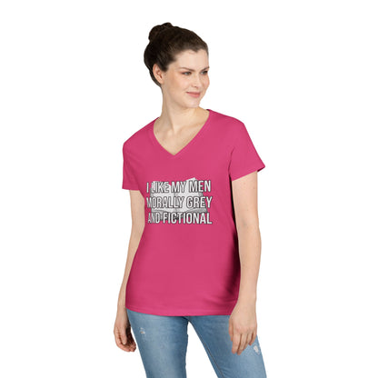 Morally Grey V-Neck Tee