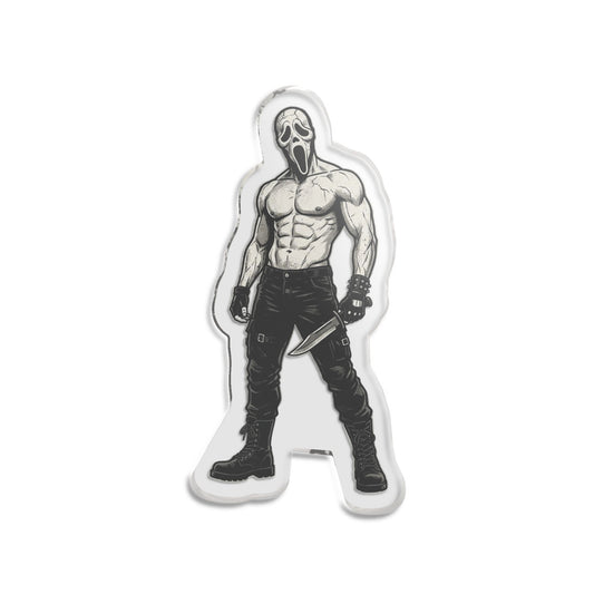 Horror Masked Killer Statue— Muscled Ghostface Knife Character