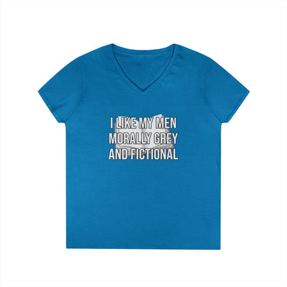 Morally Grey V-Neck Tee