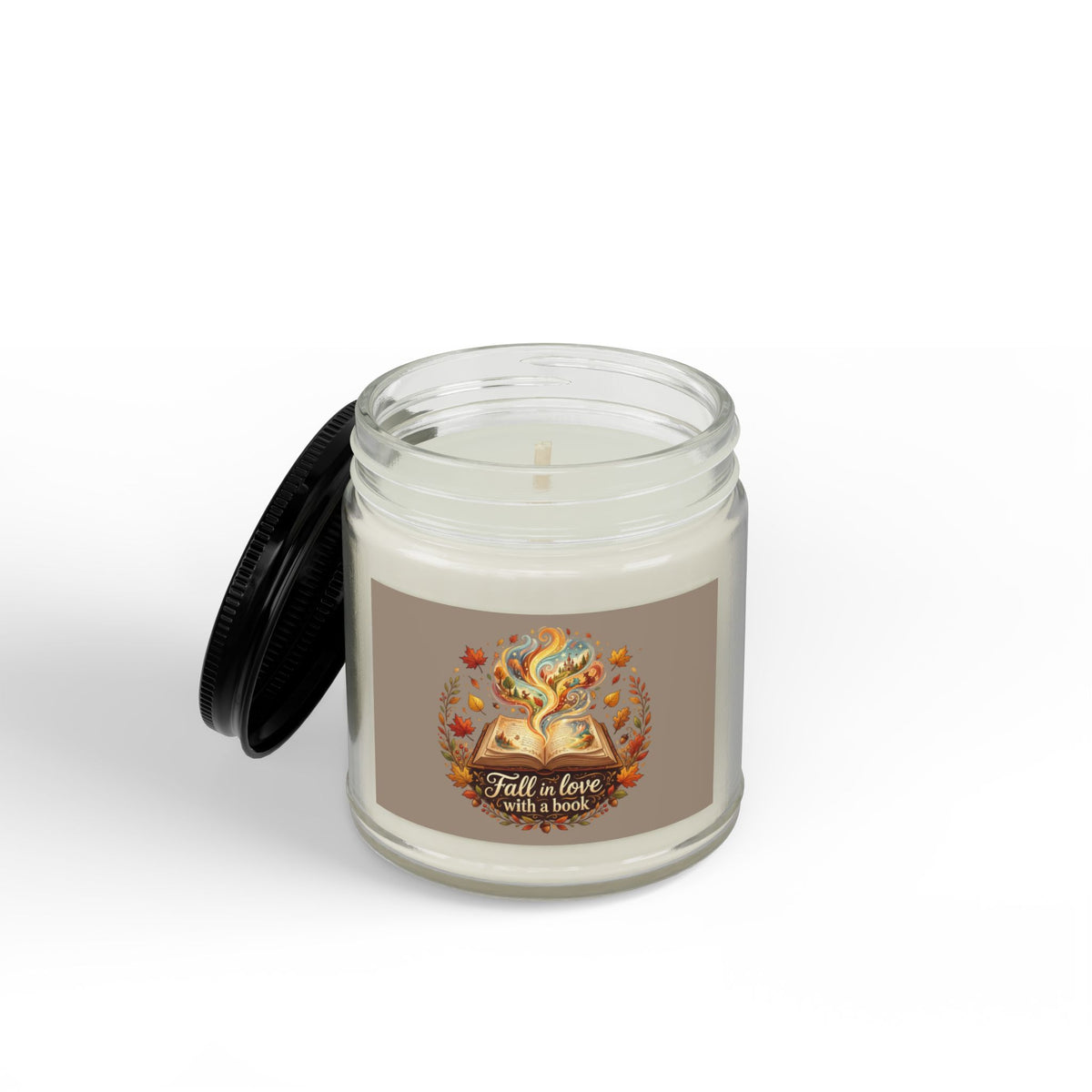 Fall in Love with a Book Soy Candle — Amber Jar Scented Candle (4oz & 9oz)