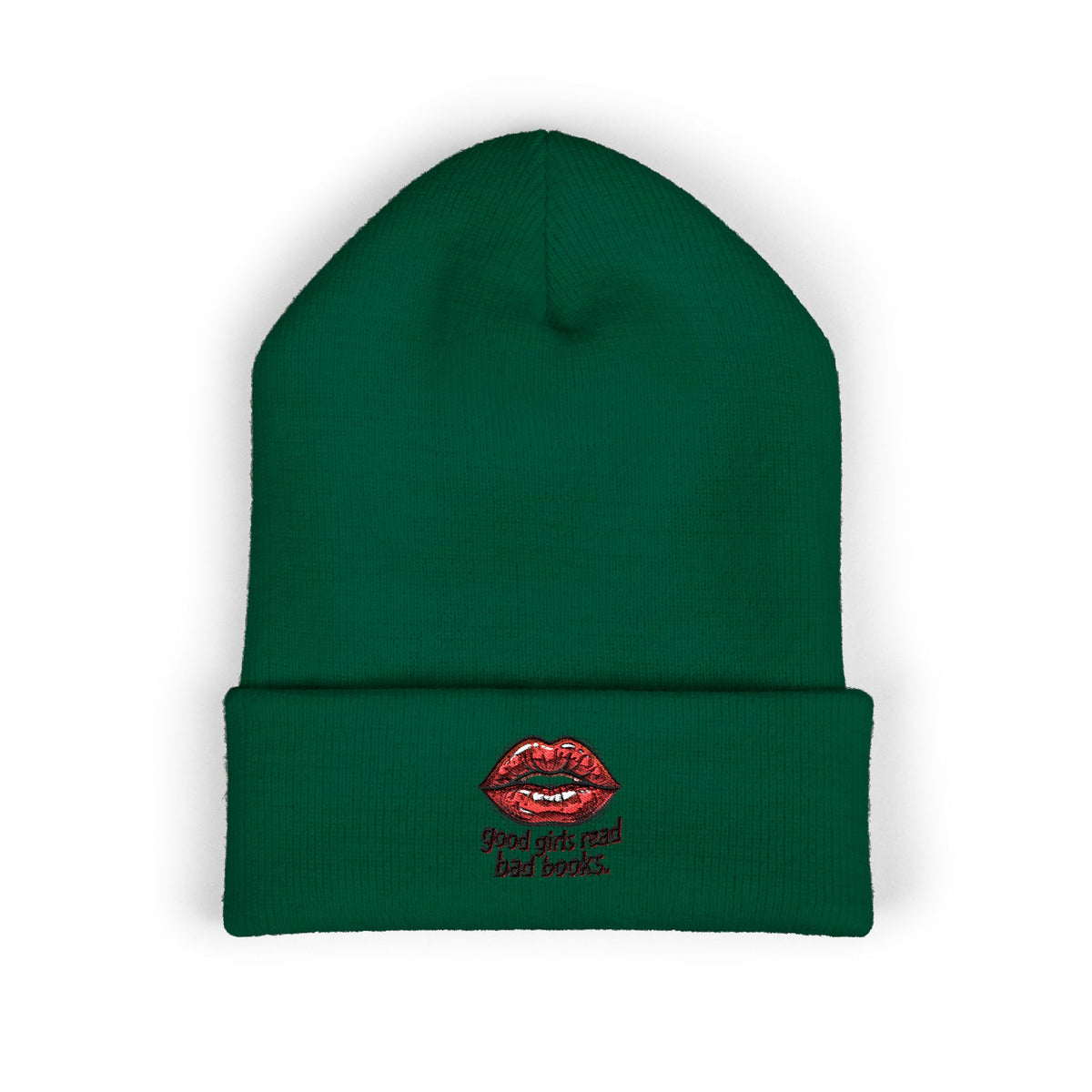 Embroidered 'Good Girls Read Bad Books' Cuffed Beanie