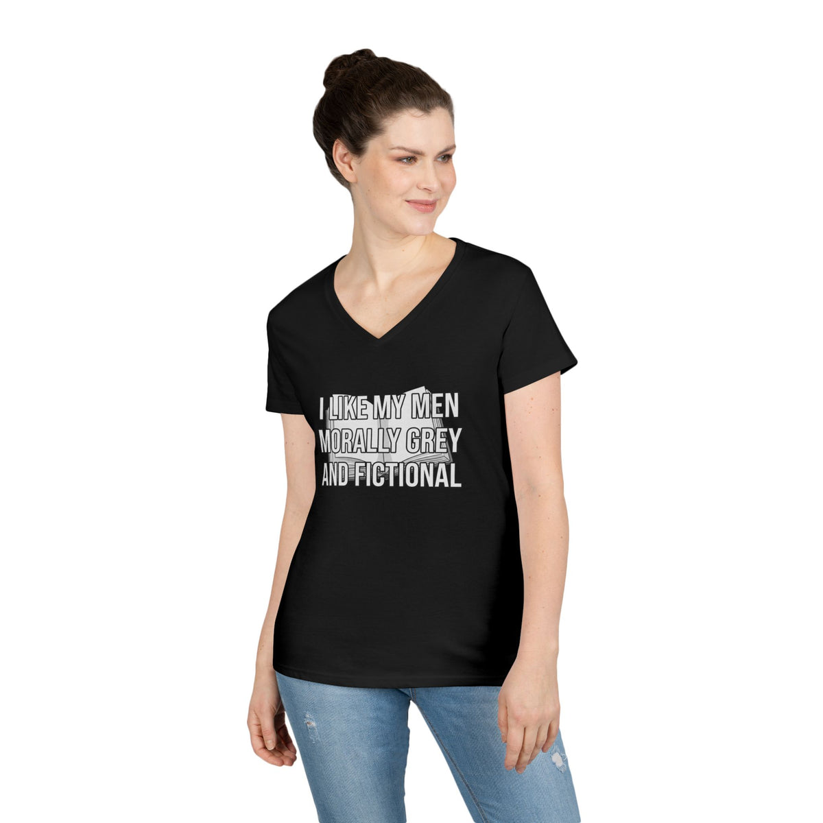 Morally Grey V-Neck Tee