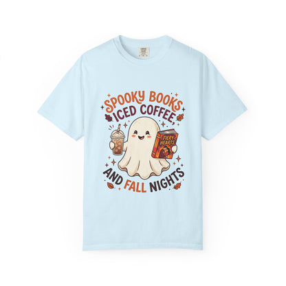 Spooky Books, Iced Coffee and Fall Nights T-Shirt