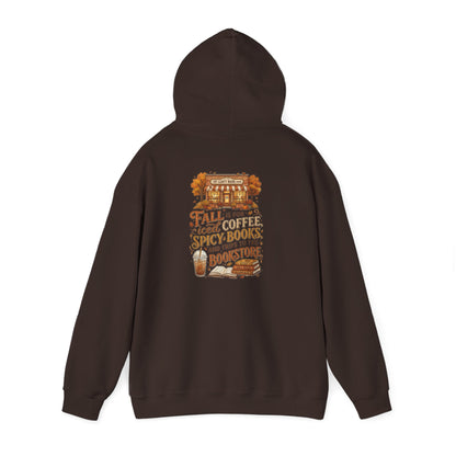 Fall Vibes Hoodie — 'Fall is for Cozy Coffee, Spicy Boots & Trips to the Bookstore' Pullover