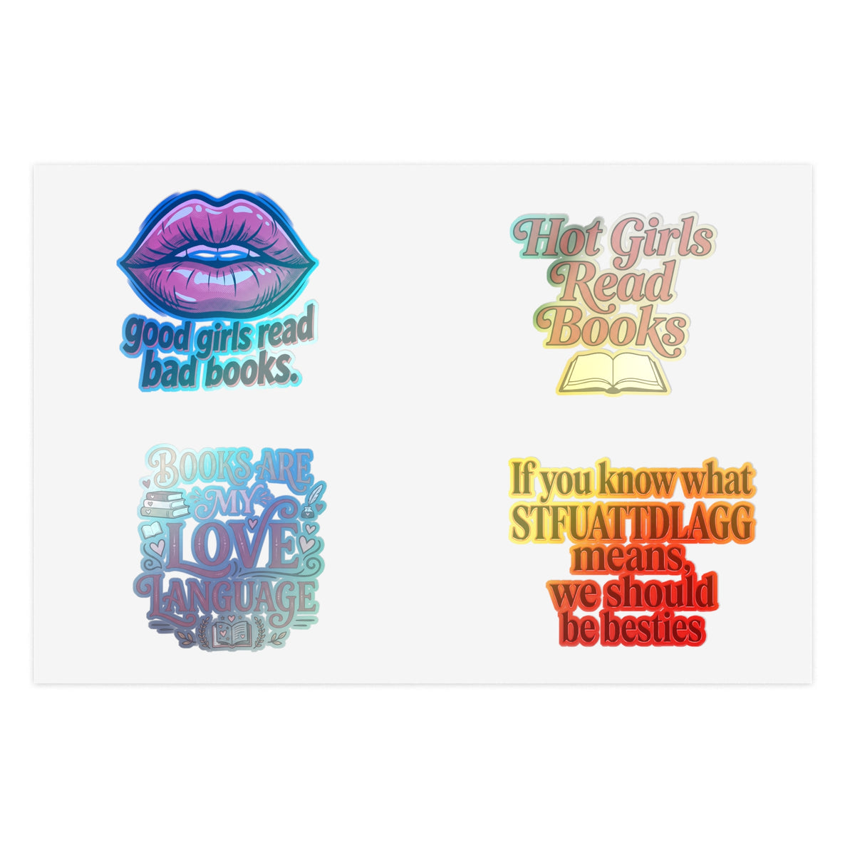 Book Lover Sticker Sheet —